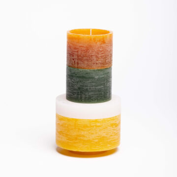 Candela impilabile 4 pz. Verde & Giallo